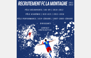 RECRUTEMENT SAISON 2021-2022 !