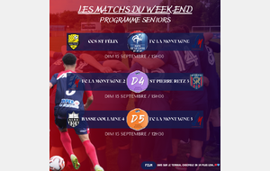 PROGRAMME DU WEEK-END DU 14-15/09