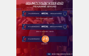 MATCHS DU WEEK-END DU 18-19/01