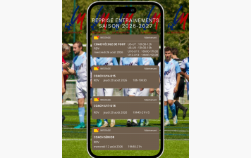 Reprise entrainement saison 2026-2027