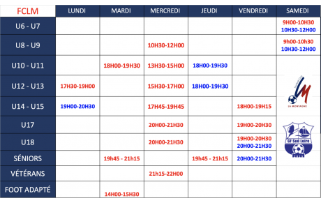 PLANNING FCLM &amp; GFSL