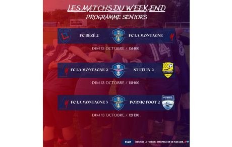 MATCHS DU WEEK-END DU 12-13/10