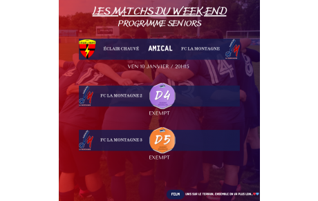 MATCHS DU WEEK-END DU 11-12/01