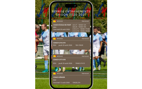 Reprise entrainement saison 2026-2027